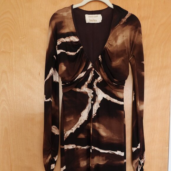 Roberto Cavalli Dresses & Skirts - Roberto Cavalli for Neiman Marcus $1800 dress in brown/cream animal print ITALY